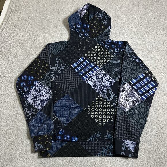 Teddy Fresh Sweatshirt Mens XS Hoodie Patchwork Grandpa Core Embroidered - Picture 16 of 16